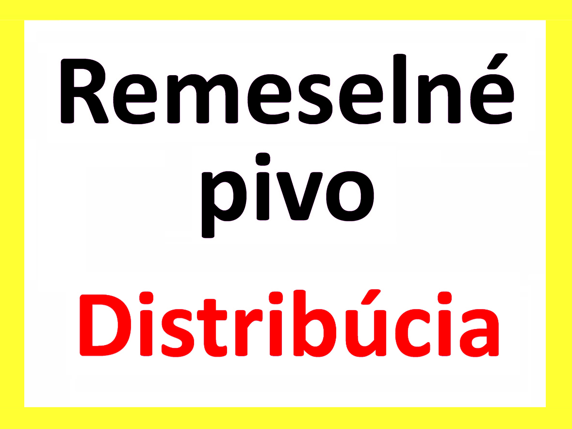 Remeselné pivo Distribúcia